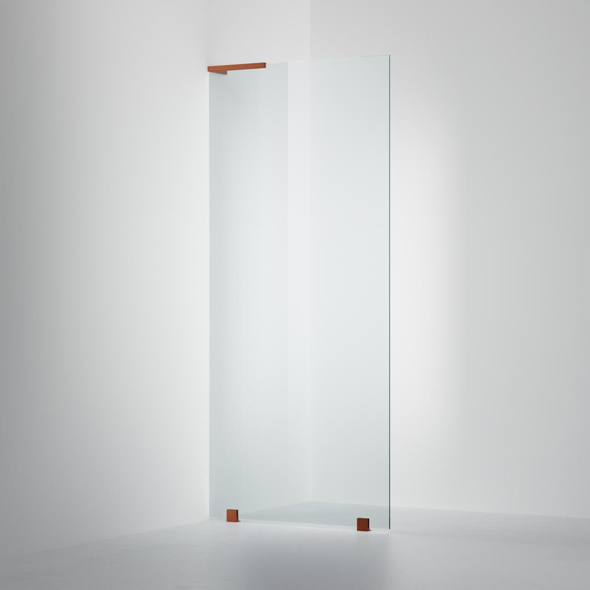 Fast Duschvägg Arc 20 Original Brushed Bronze, 90x200cm, Clear Med Tim