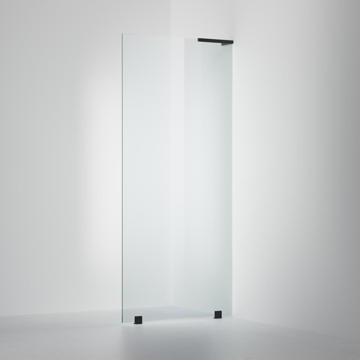 Fast Duschvägg Arc 20 Original Matte Black, 90x200cm, Clear, Höger