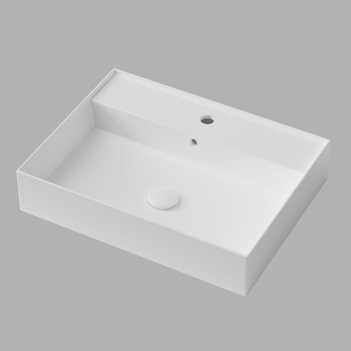 Handfat Sharp 60x45cm, Glossy White