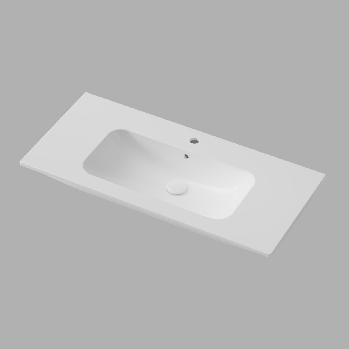 Handfat Soft 100x45cm, Glossy White