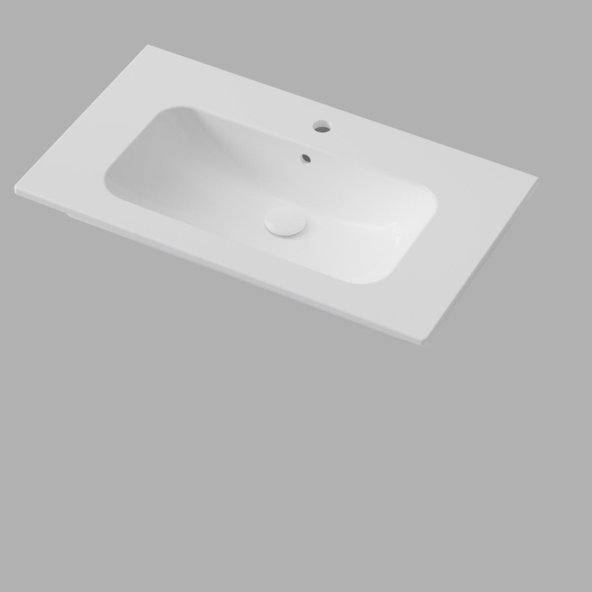 Handfat Soft 80x45cm, Glossy White