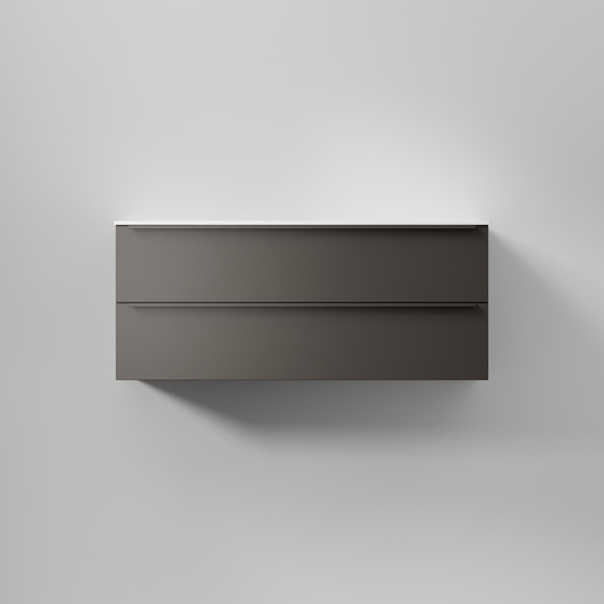 Kommod Core Avant 120x45cm, Carbon Grey, Slät