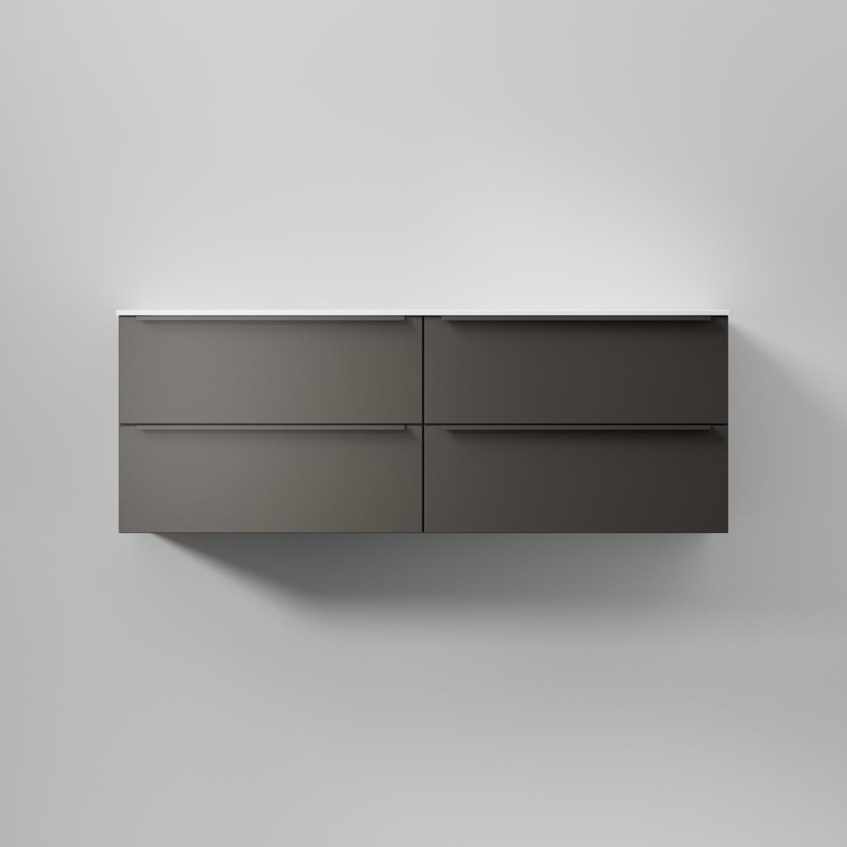 Kommod Core Avant 140x45cm, Carbon Grey, Slät