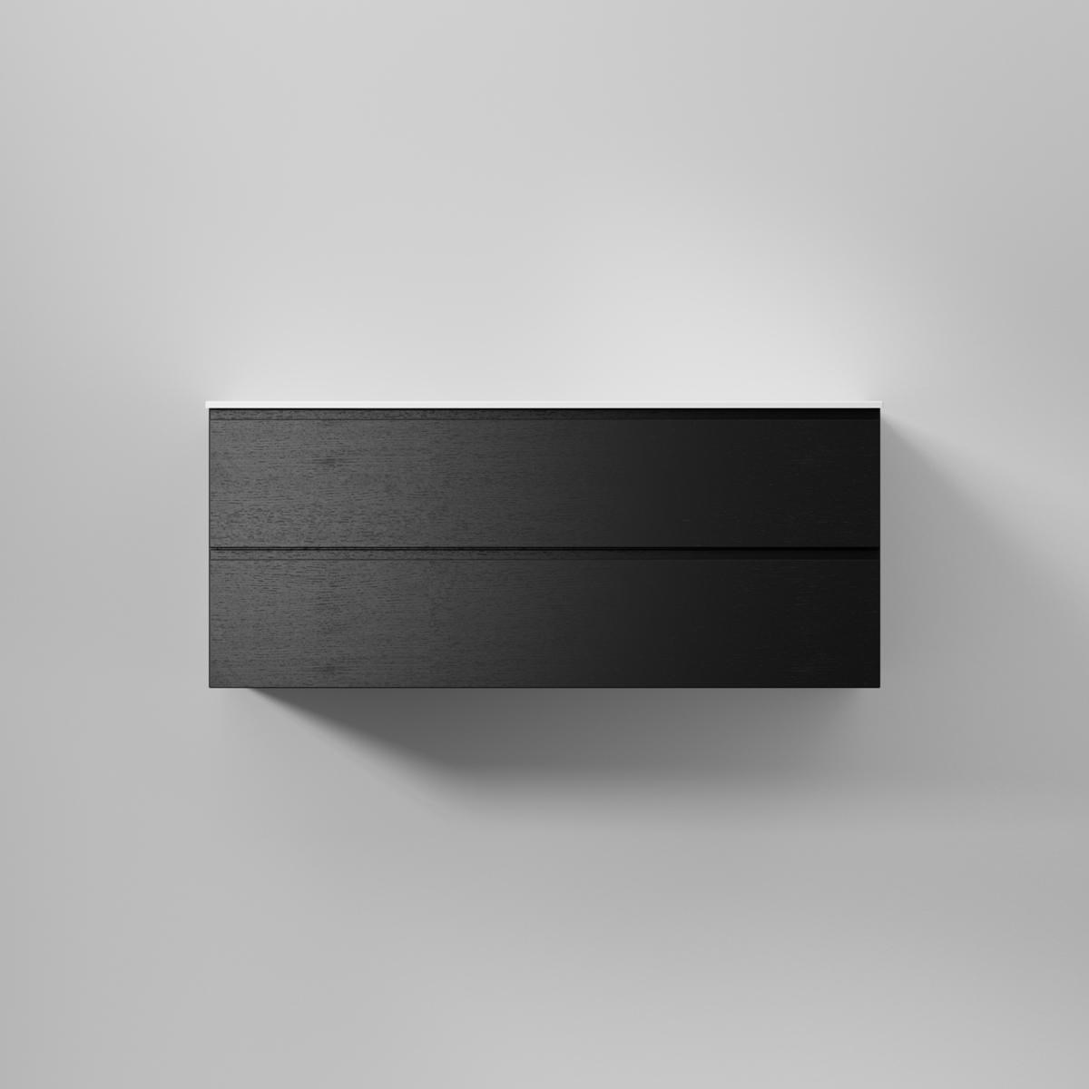 Kommod Core Grip 120x45cm, Black Oak, Slät