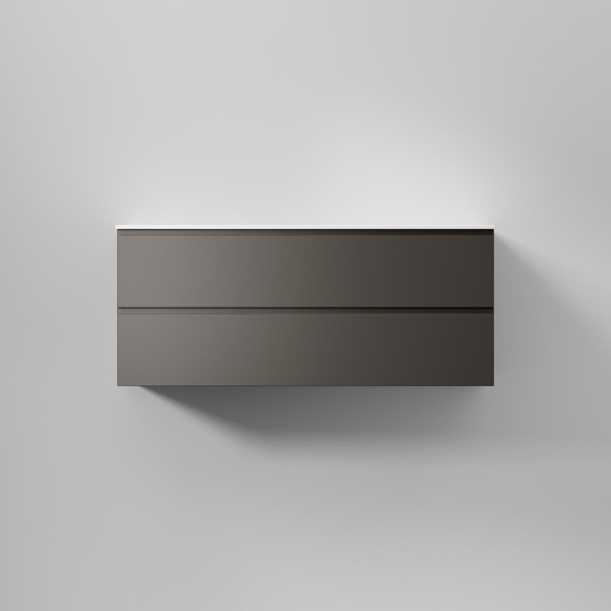 Kommod Core Grip 120x45cm, Carbon Grey, Slät