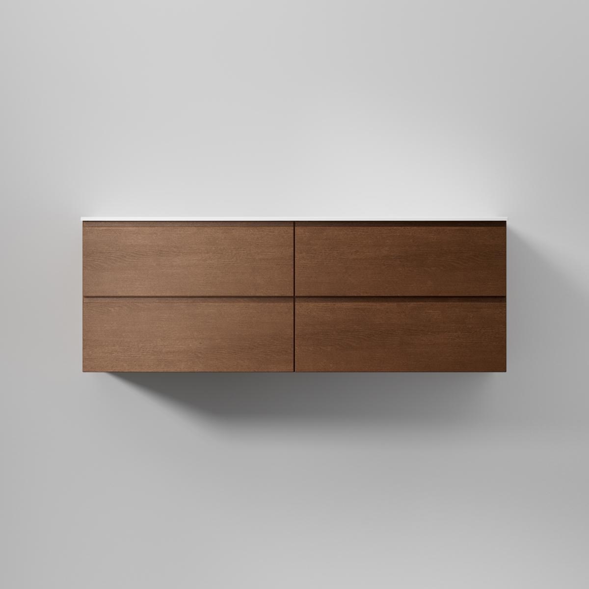 Kommod Core Grip 140x45cm, Dark Oak, Slät