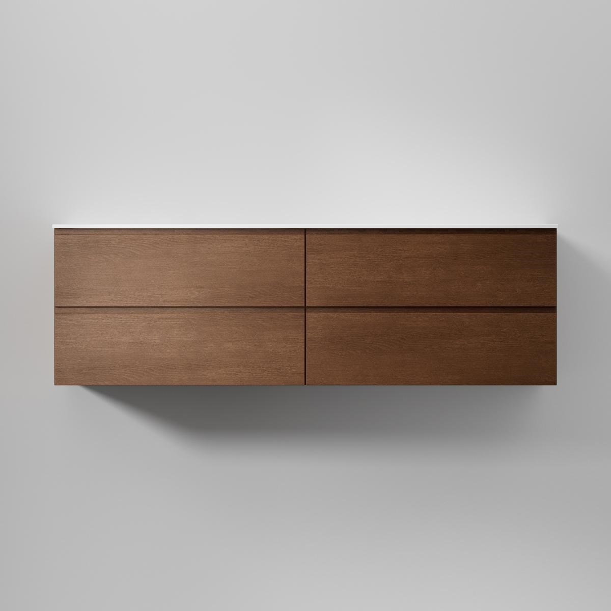 Kommod Core Grip 160x45cm, Dark Oak, Slät