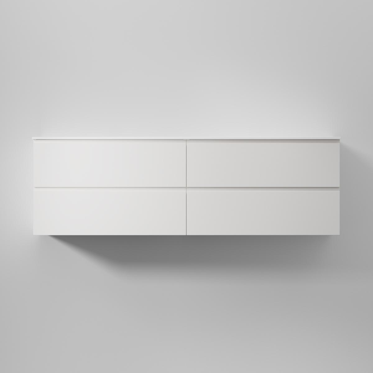 Kommod Core Grip 160x45cm, Pure White, Slät