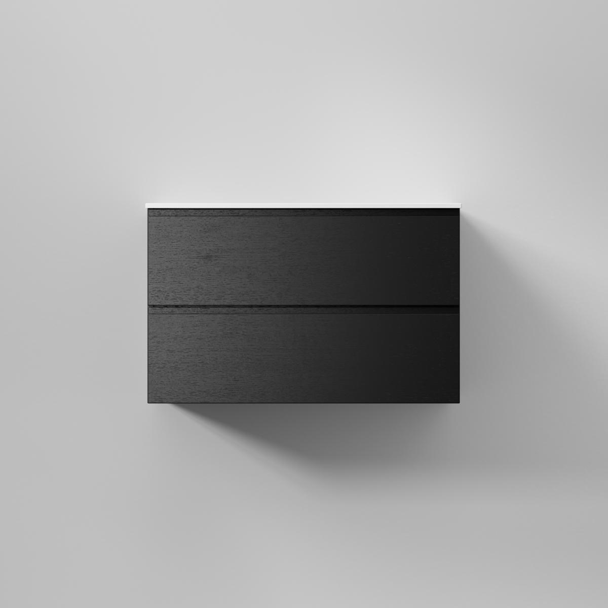 Kommod Core Grip 80x45cm, Black Oak, Slät