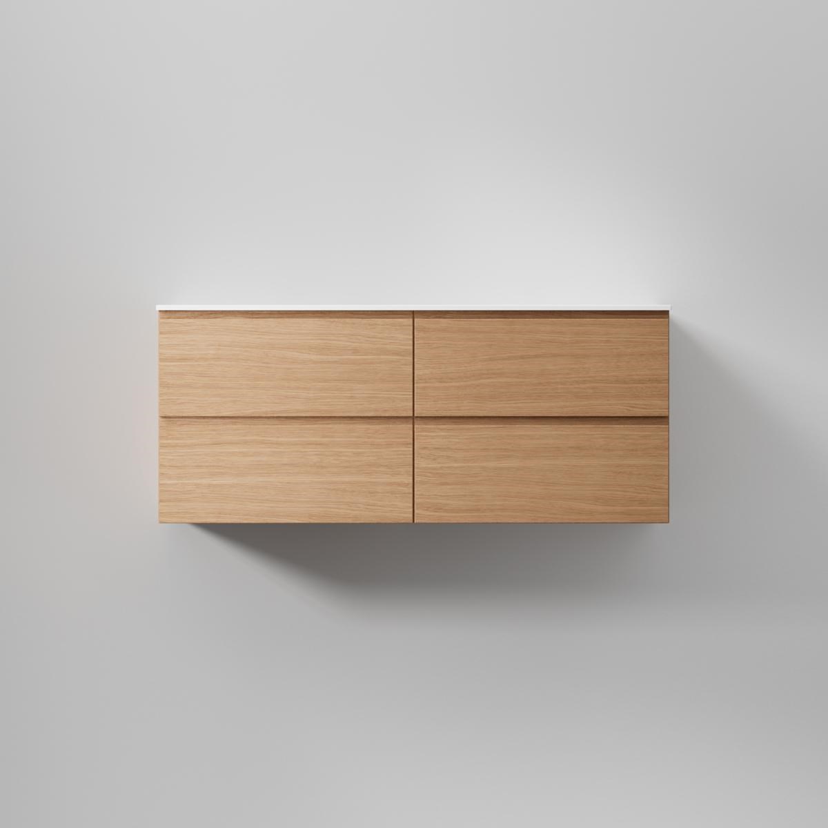 Kommod Core Grip Dubbel 120x45cm, Natural Oak, Slät