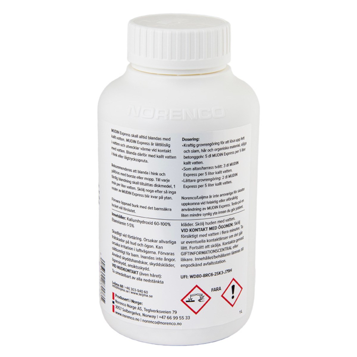 Fettlösare Mudin Express 1L