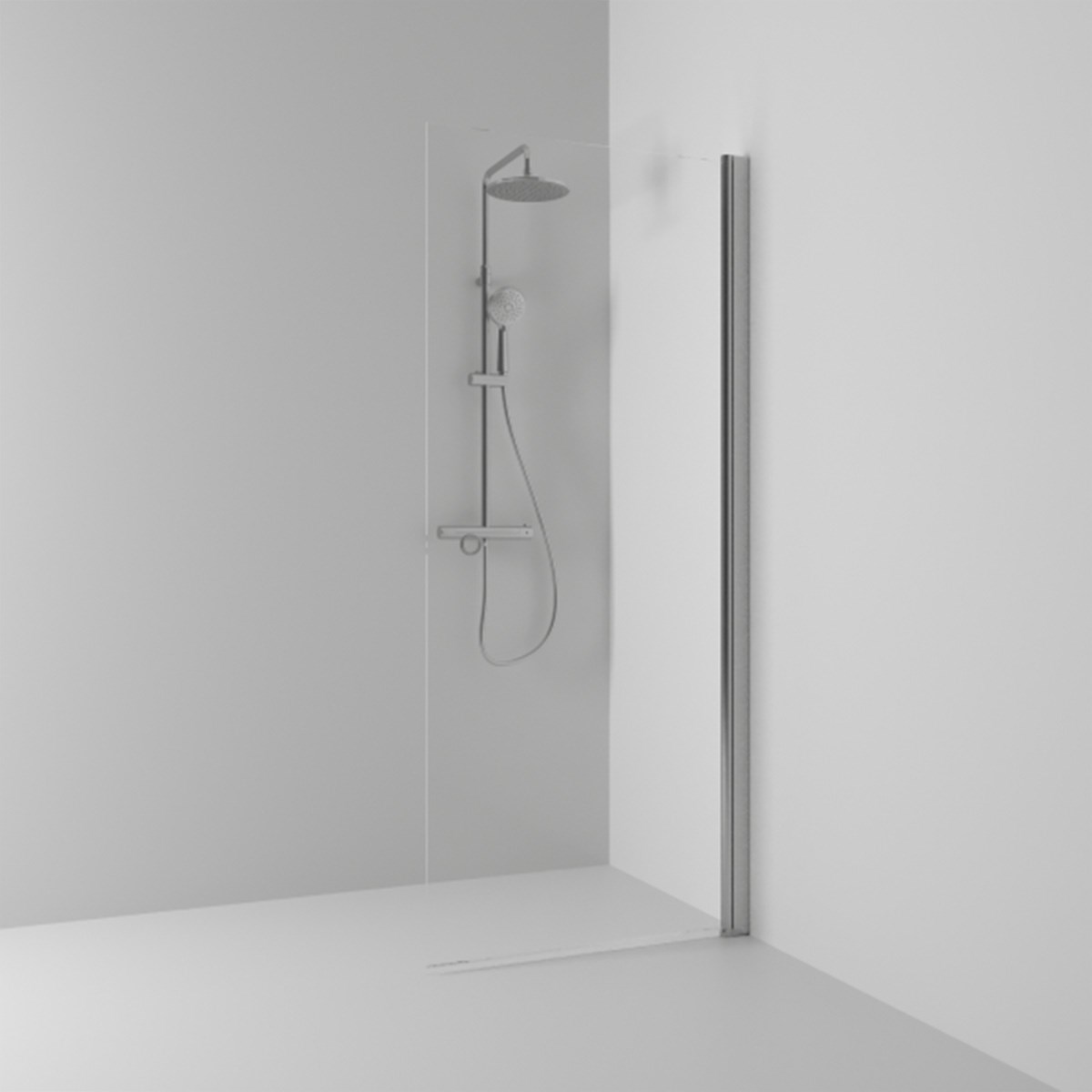 Duschdörr Skoga Blank, Krom, 90cm, Klarglas