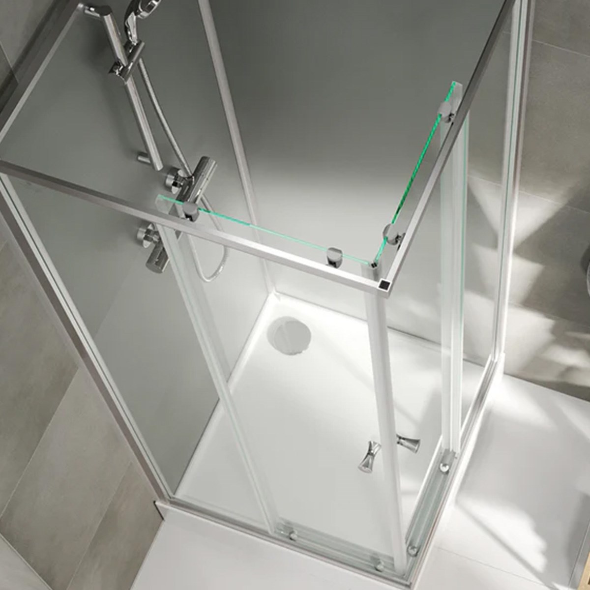 Duschkabin Dayton Satin Matt, 80x80x200cm, Klarglas