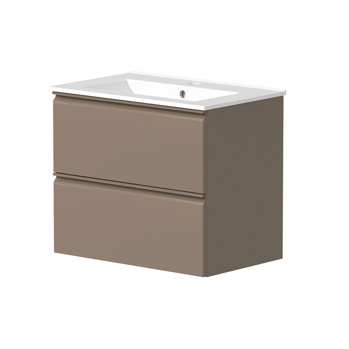 Badrumsmöbel Cosmos 60cm, Matt, Brun, Slät