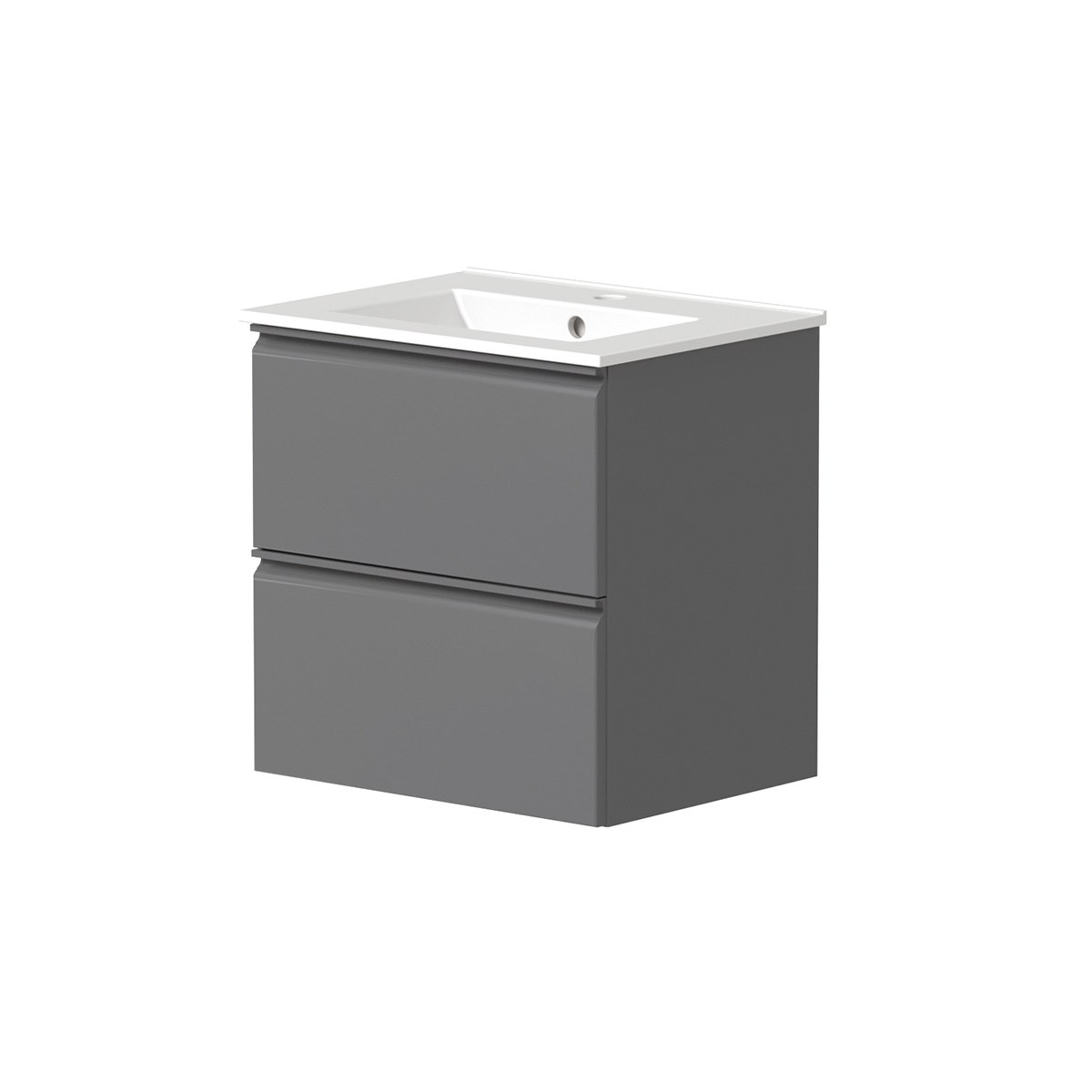 Badrumsmöbel Cosmos 50cm, Matt, Grå, Slät