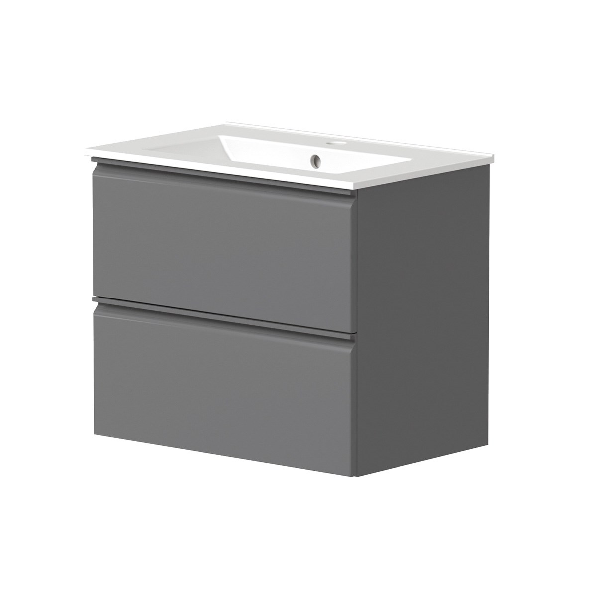 Badrumsmöbel Cosmos 60cm, Matt, Grå, Slät