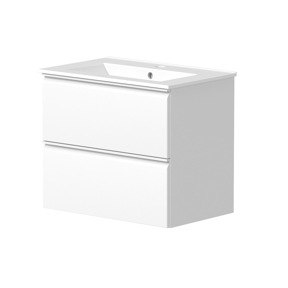 Badrumsmöbel Cosmos 60cm, Matt, Vit, Slät