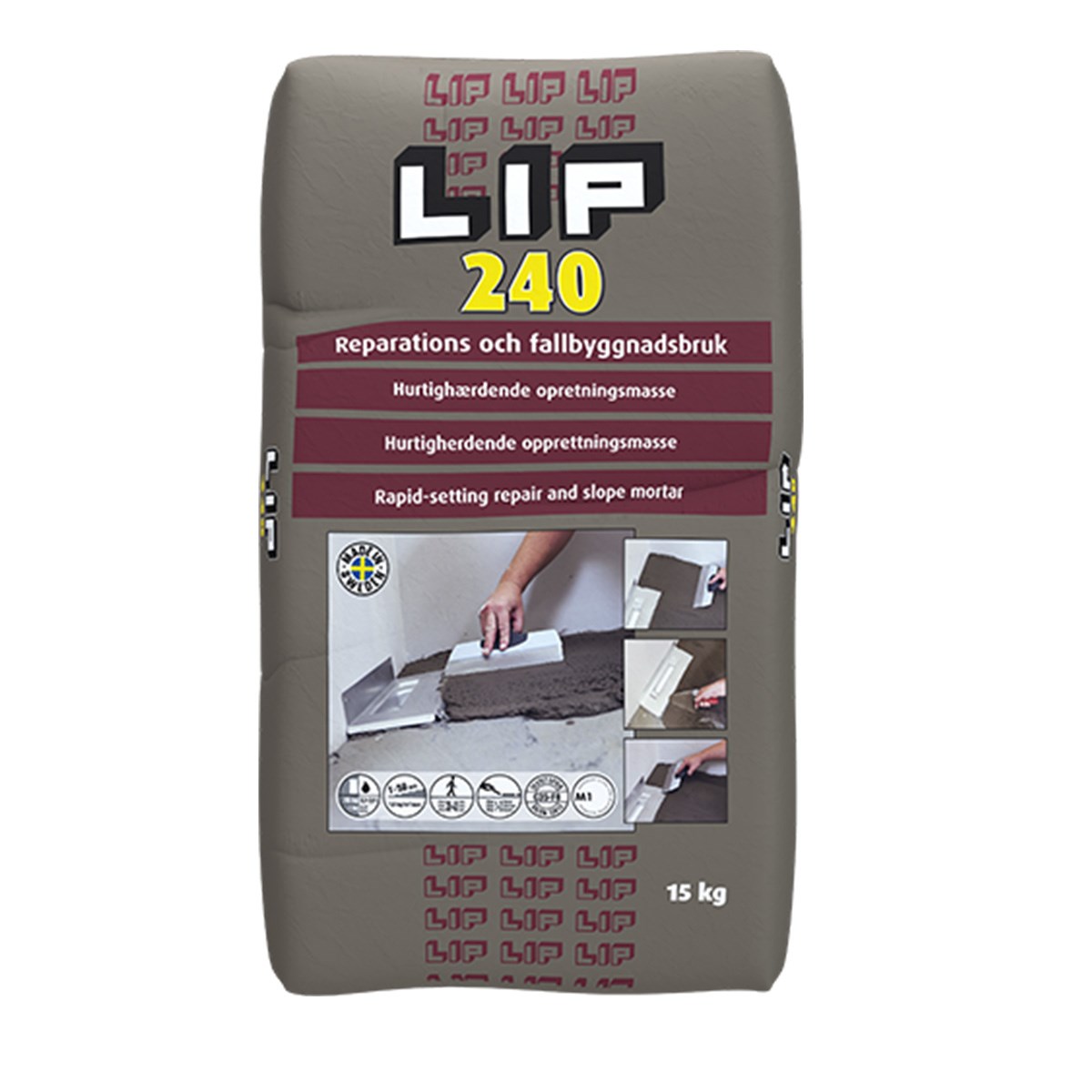 Fallbyggnadsspackel 240 Rep 15kg