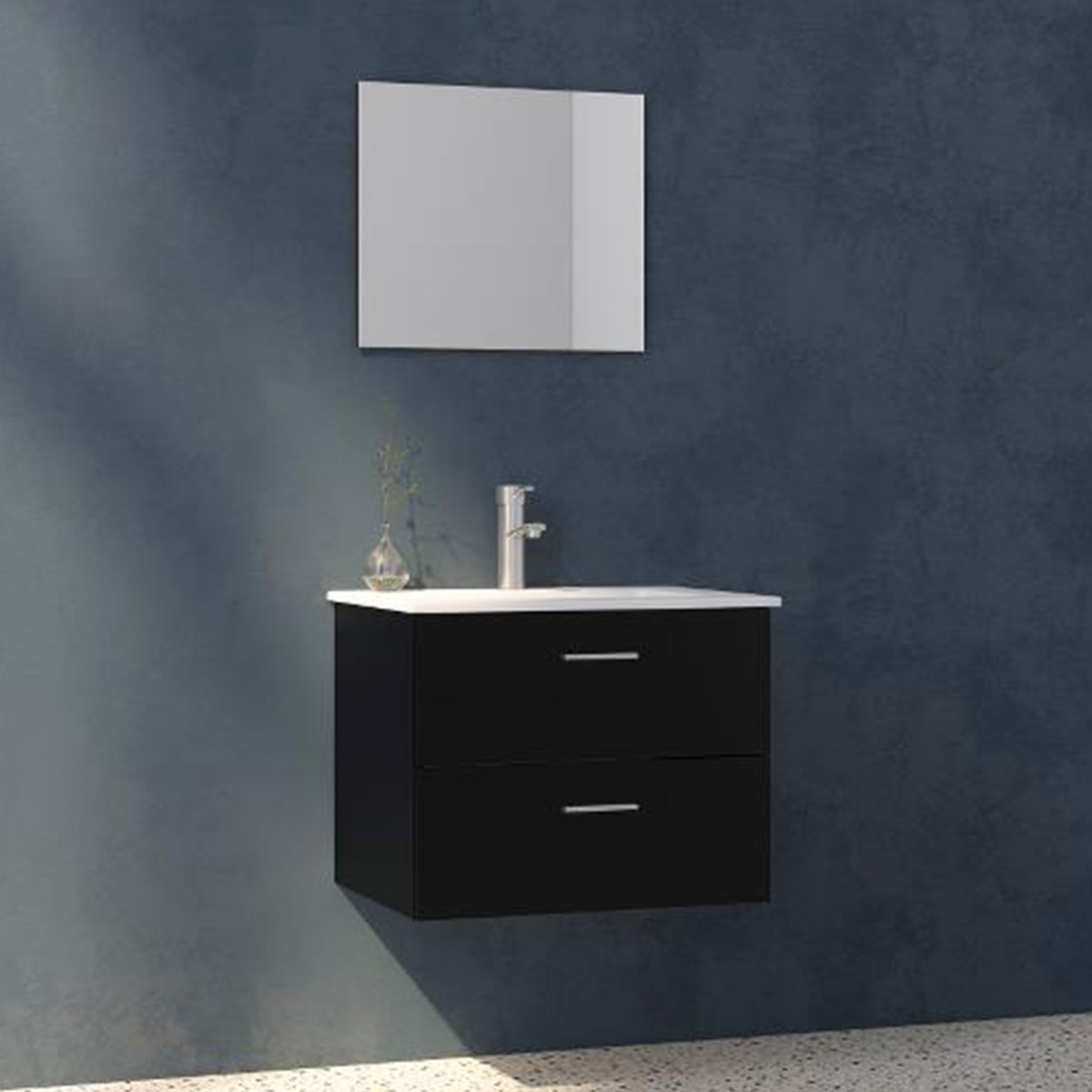 Badrumsmöbelpaket Bergamo 60cm, Matt, Svart