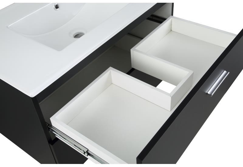 Badrumsmöbelpaket Bergamo 60cm, Matt, Svart