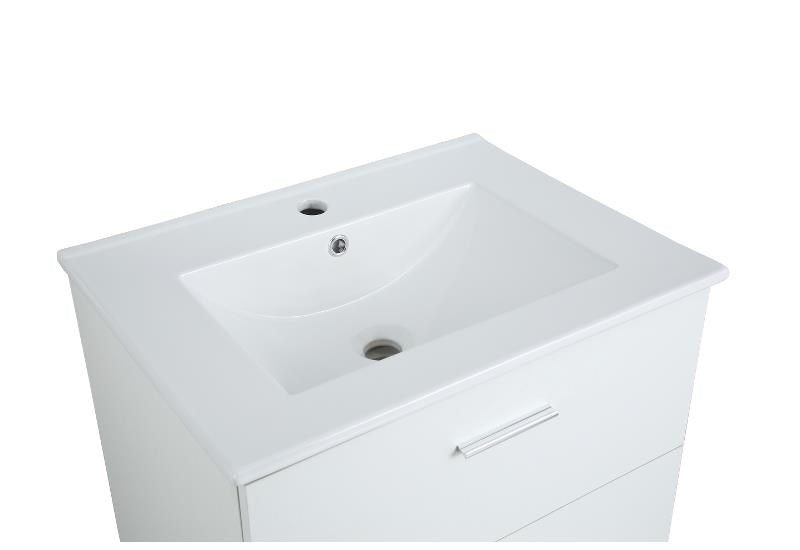 Badrumsmöbelpaket Bergamo inkl Spegel 60cm, Matt, Vit