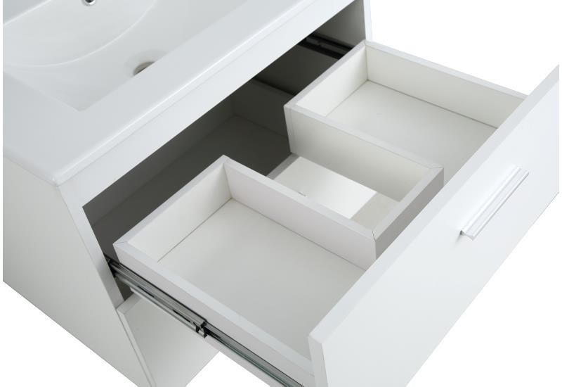 Badrumsmöbelpaket Bergamo inkl Spegel 60cm, Matt, Vit