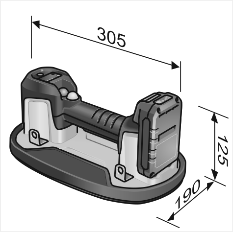 Plattlyft  VLP18.0 C Grabo exkl. batteri, 18V
