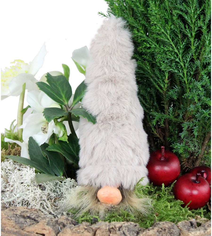 Dekoration Tomte Ivar Sticks 14cm Beige