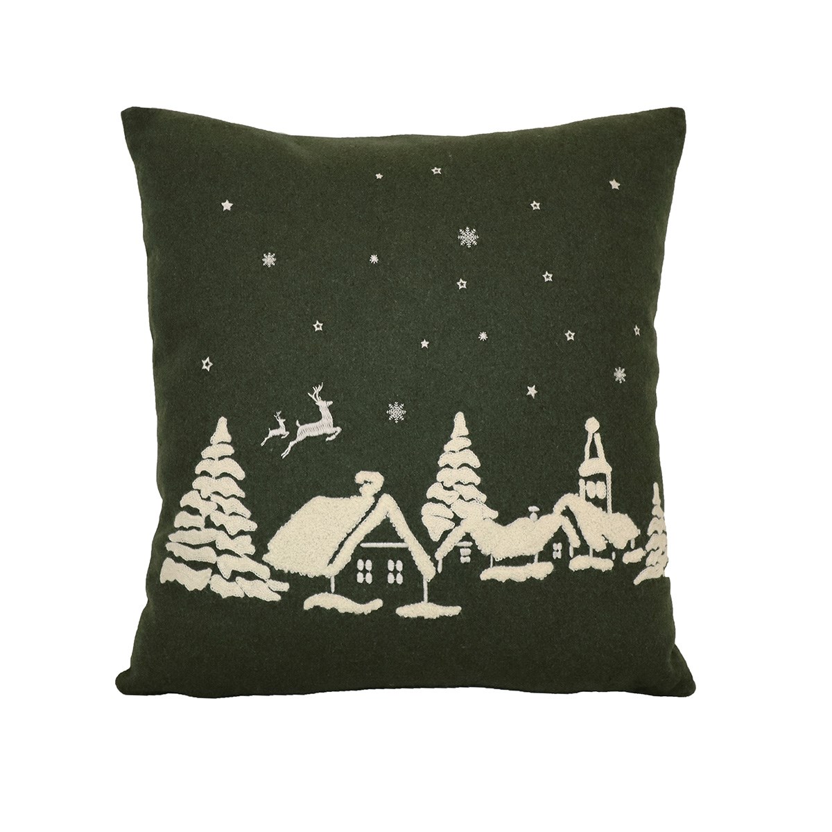 Kuddfodral Julnatt Grön, 45x45cm