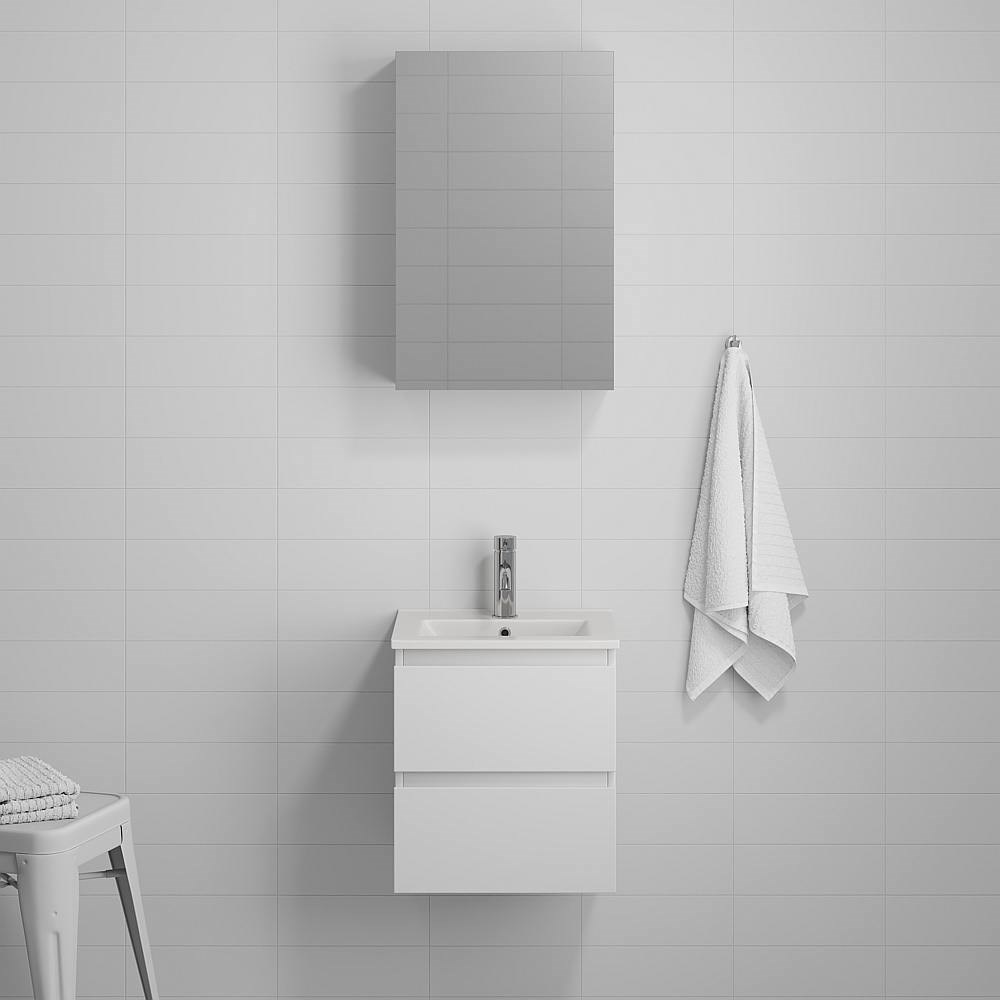 Badrumsmöbelpaket Smedsby 40cm, Matt, Vit
