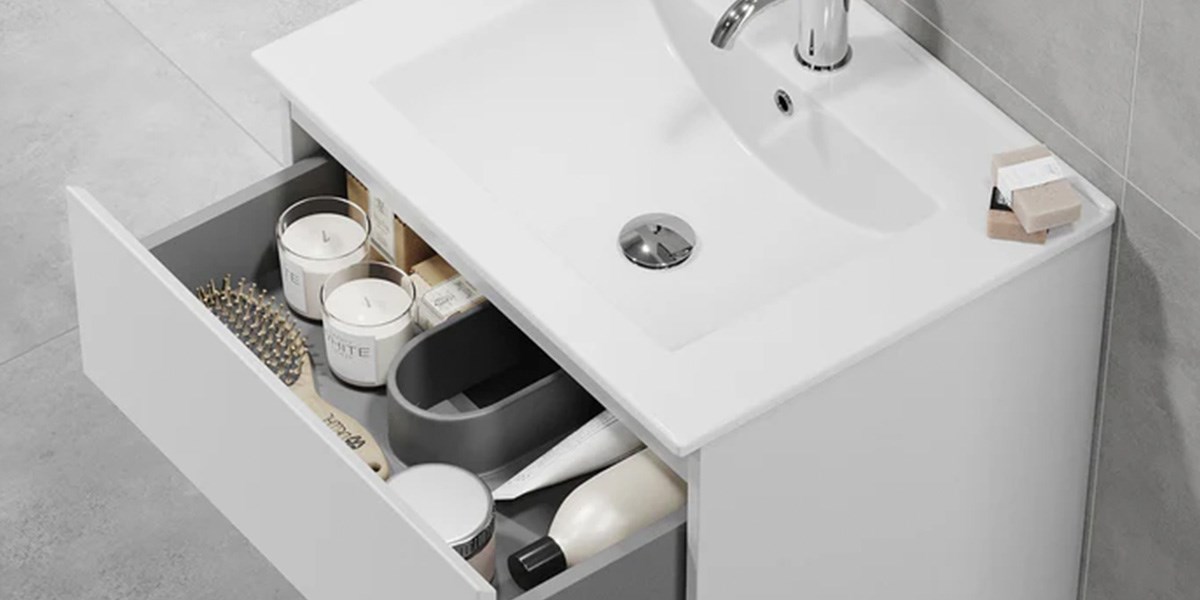 Handfat Smedsby 60cm, Blank, Vit