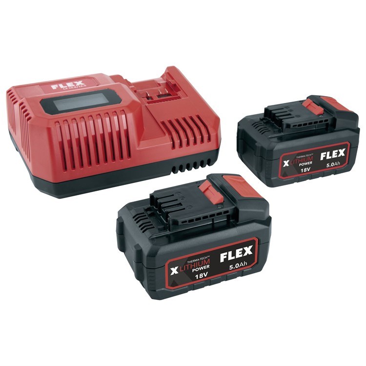 Batteri Set 2x 5.0Ah inkl. laddare, 18V