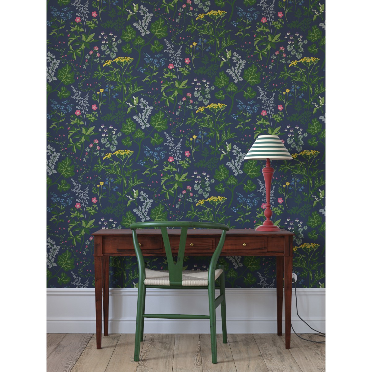 Tapet Linnea Lillian Mörkblå 428-03