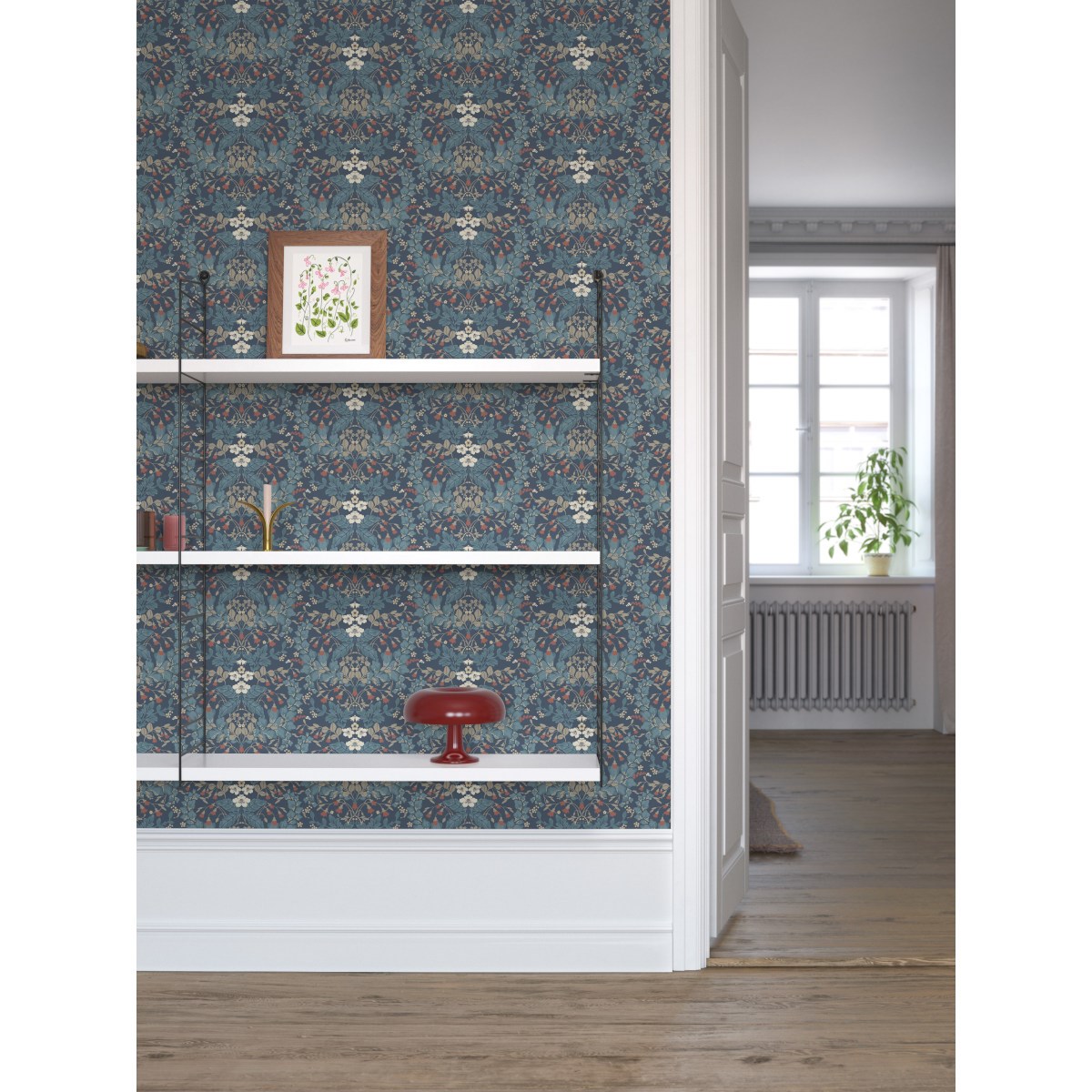 Tapet Linnea Saga Blå/röd 429-02