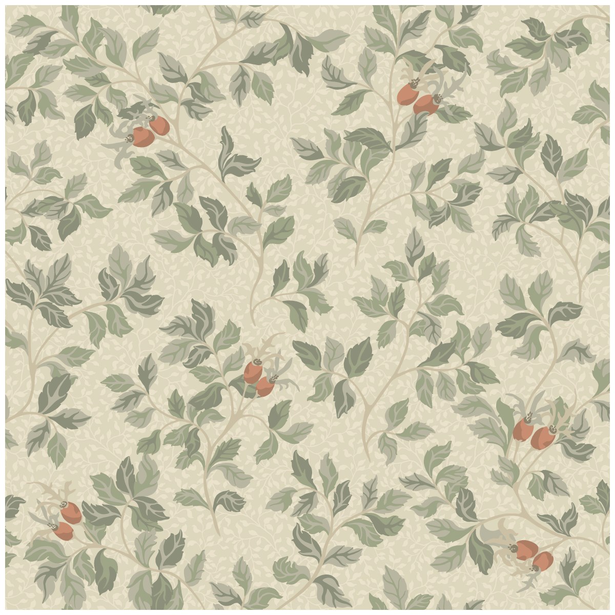 Tapet Linnea Nora Beige/grön 431-04