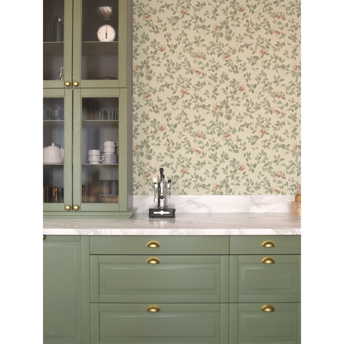 Tapet Linnea Nora Beige/grön 431-04