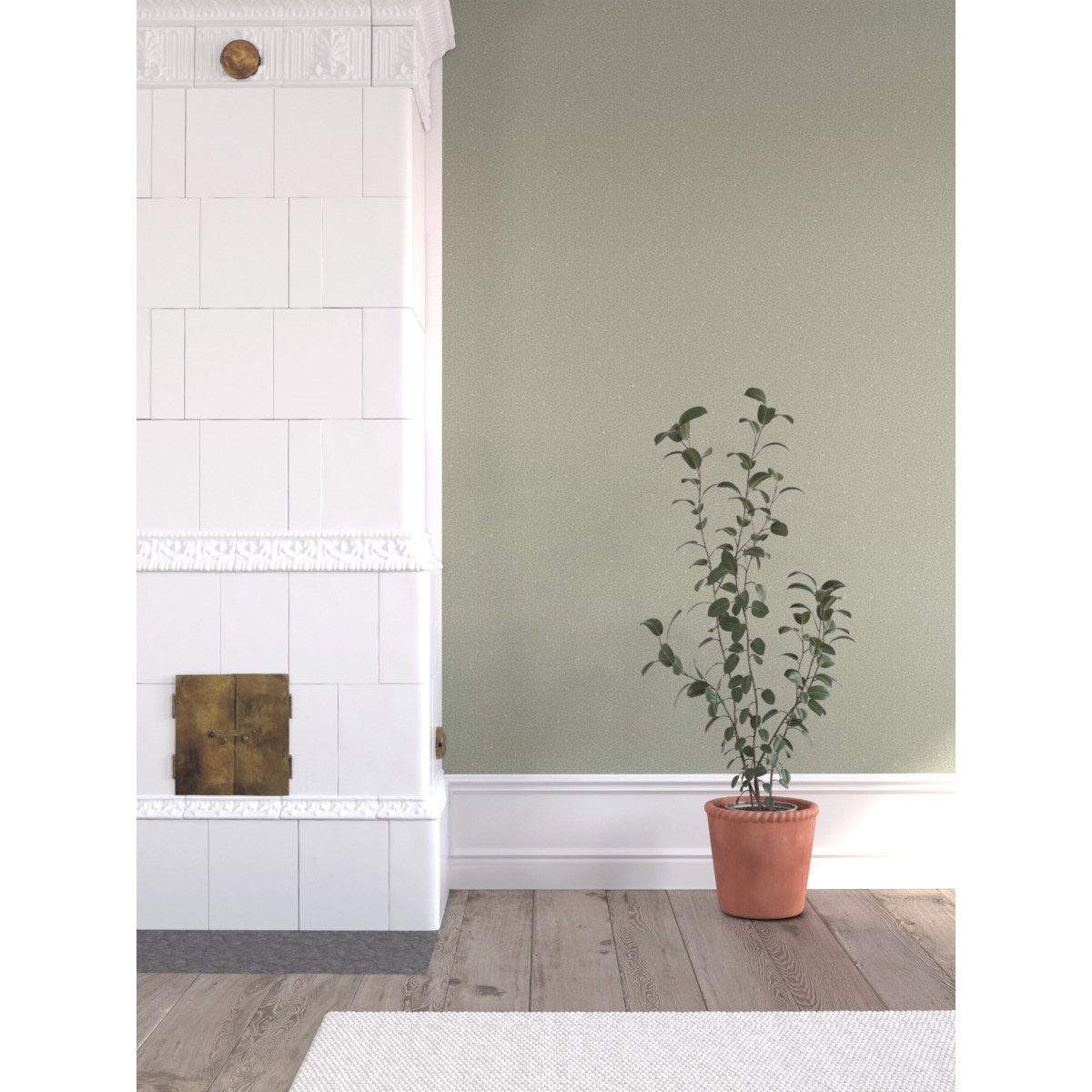 Tapet Linnea Edvin Mörkgrön 432-05