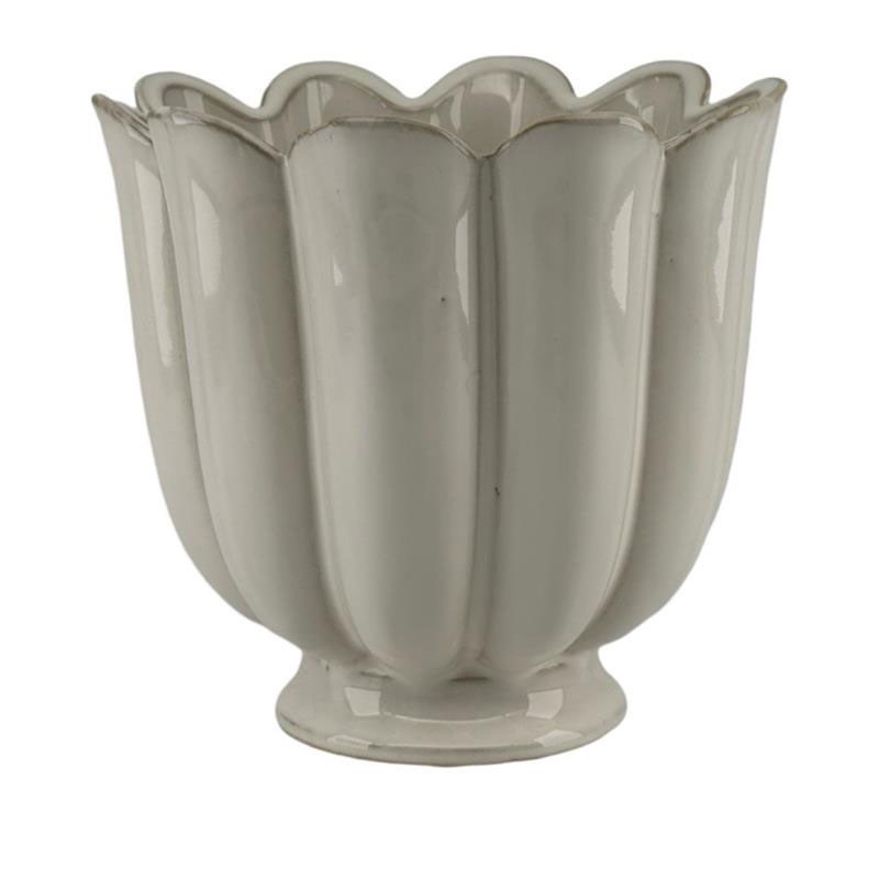 Kruka Petulia L 18.5x17,5cm, White