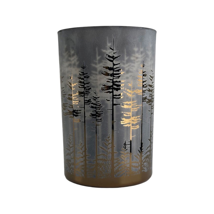 Ljuslykta Wildwood XL Glas, Brun