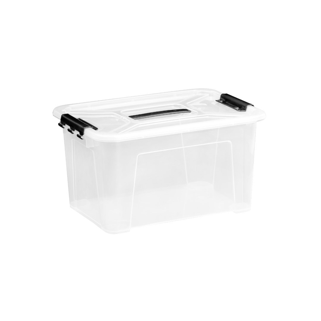 Förvaringslåda Inkl. Lock & Handtag Transparent, 5L