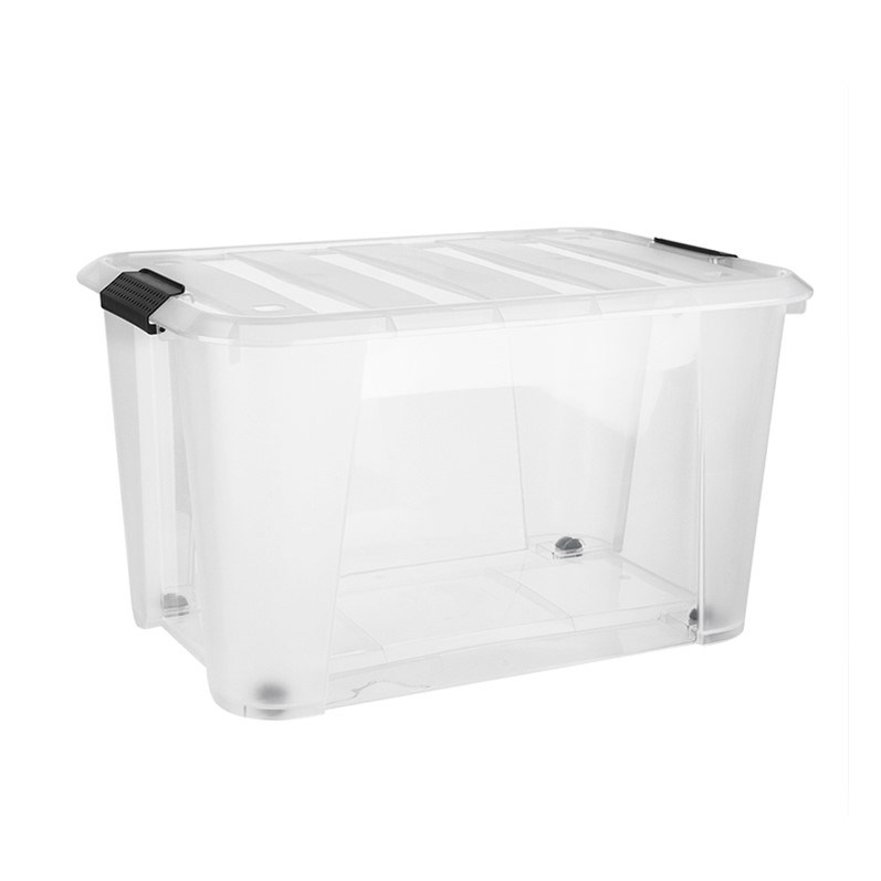 Förvaringslåda Inkl. Lock & Hjul Transparent, 32L