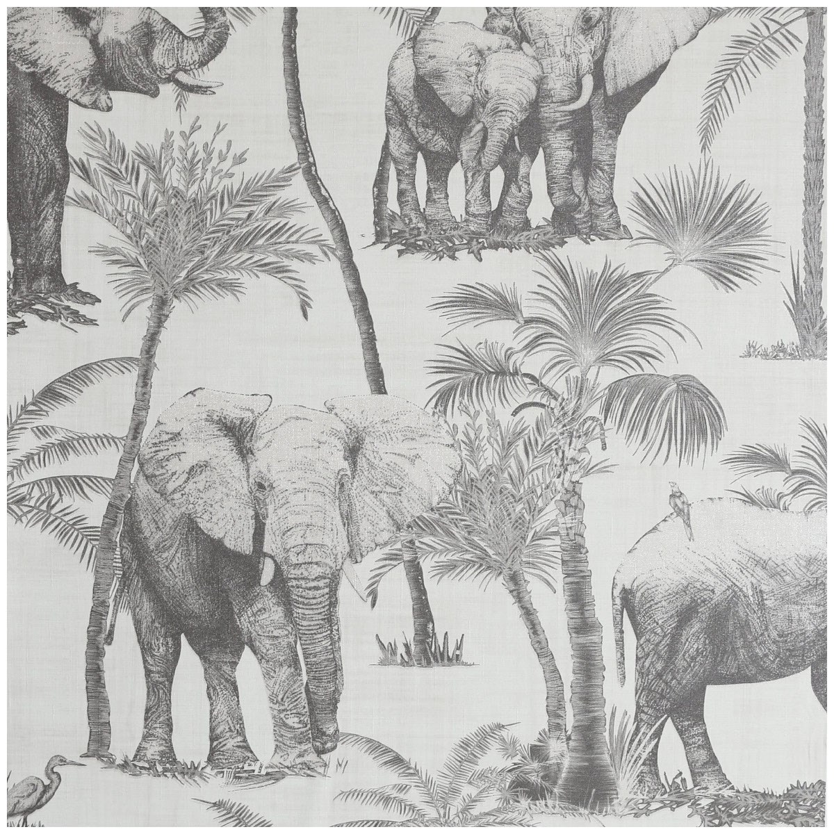 Tapet Fantasia III Safari Elephant Charcoal 296700