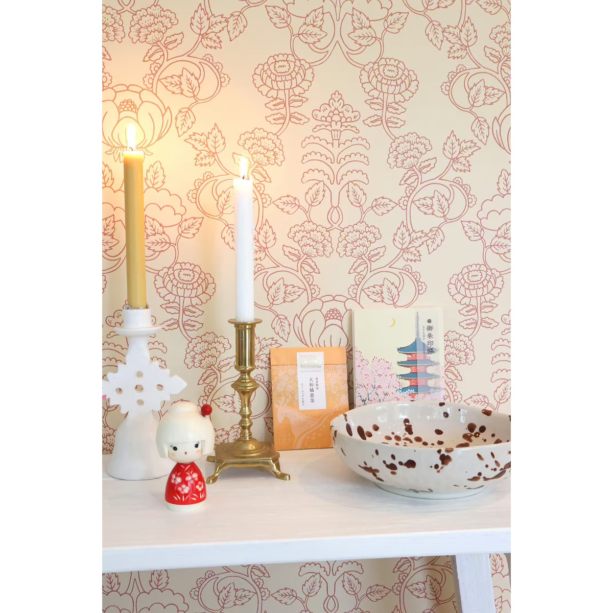 Tapet Cheri Spritz Soft Cranberry Red