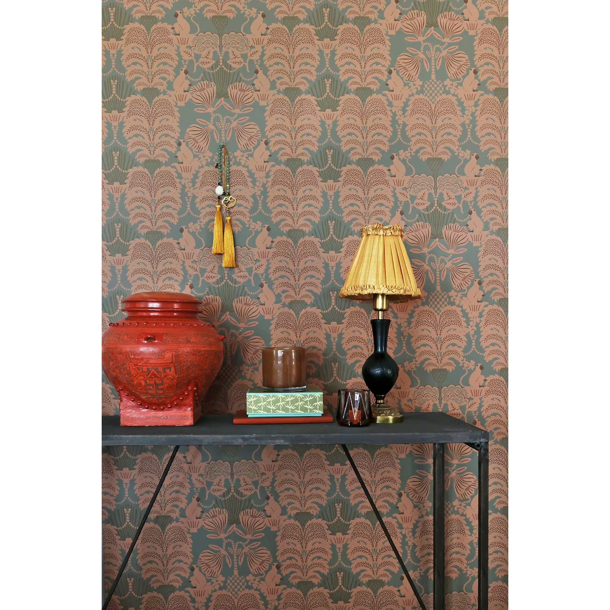 Tapet Hello Monkey Rosemary Green