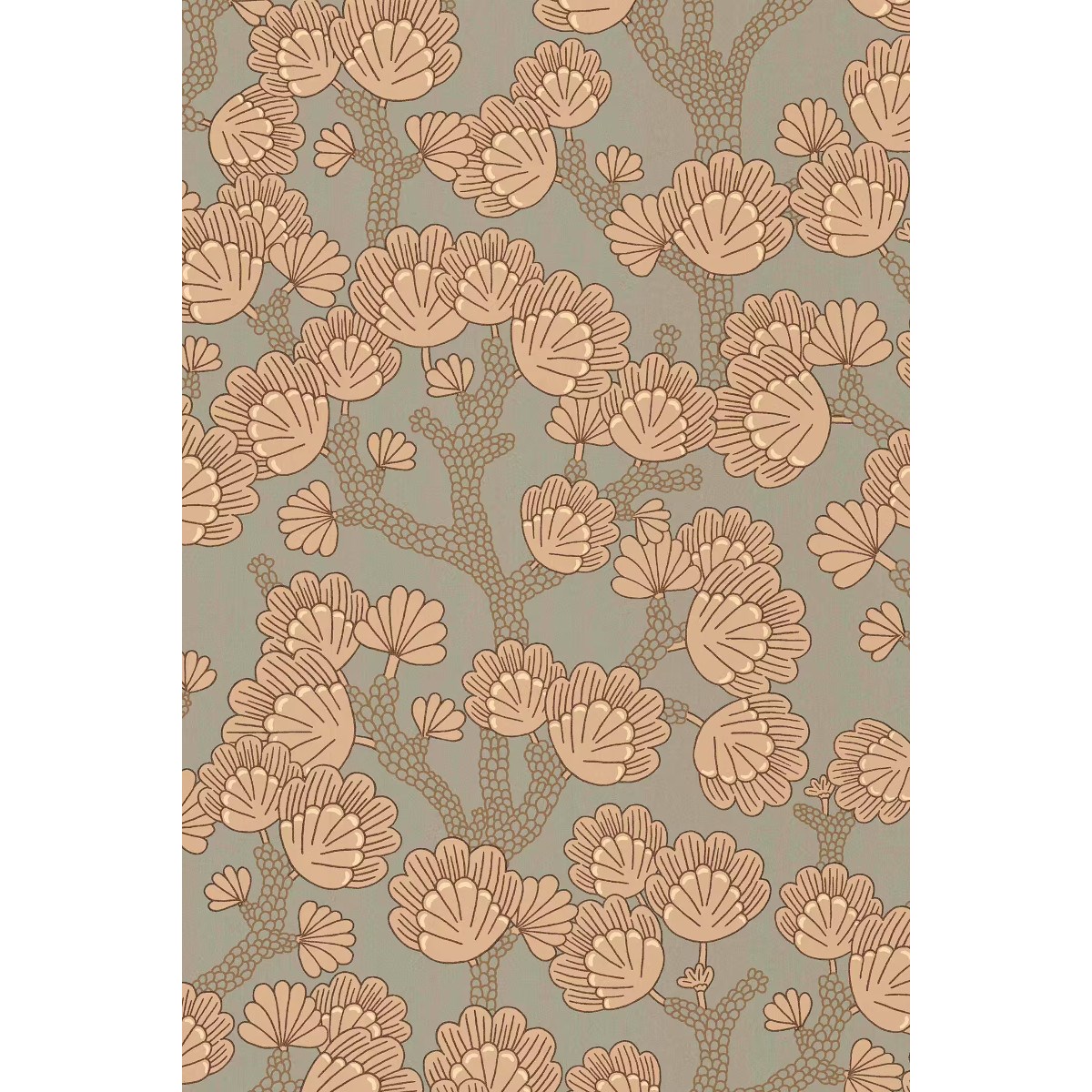 Tapet Beachy Breeze Bay Tree Green