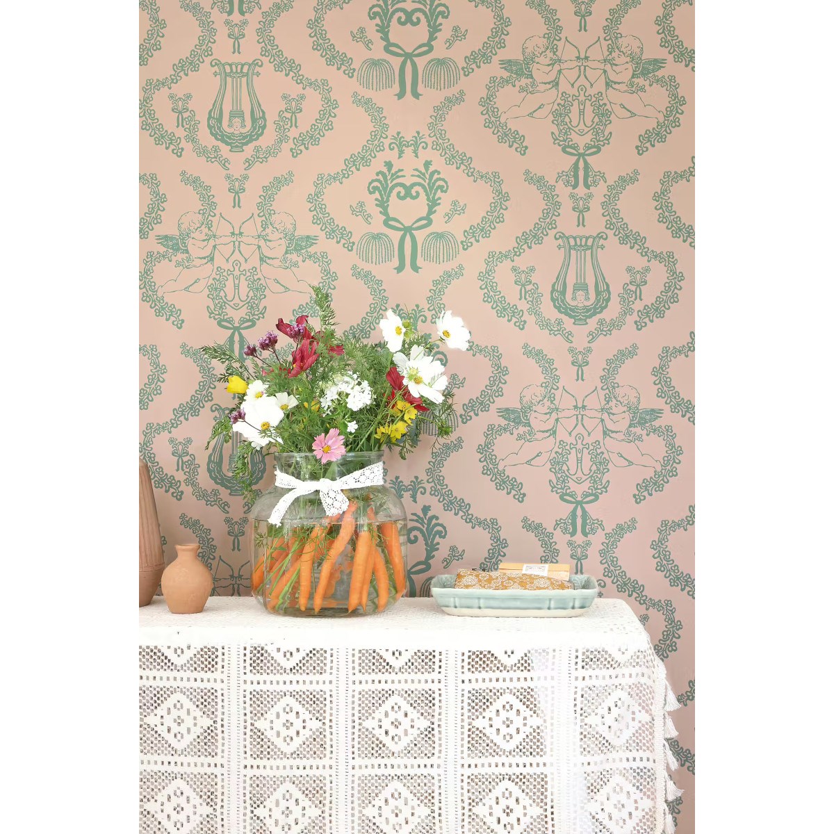 Tapet Flame of Love Old Pink