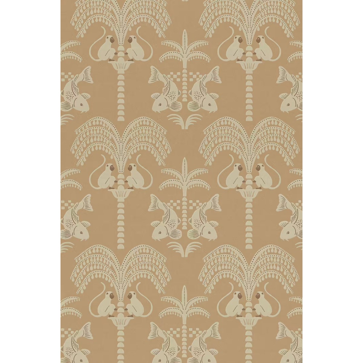 Tapet Sunset Gold Brown Tobacco