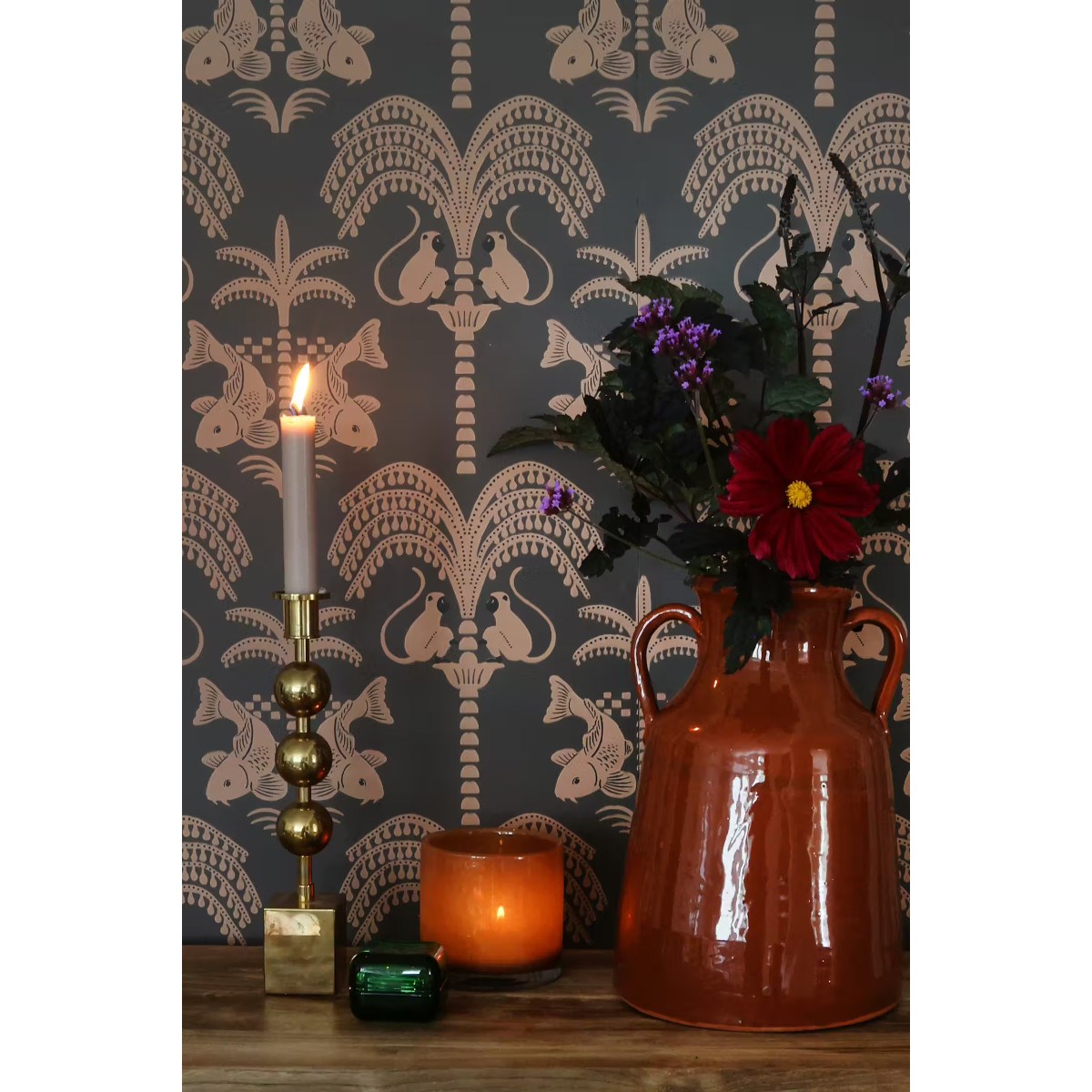 Tapet Sunset Gold Black Coffee