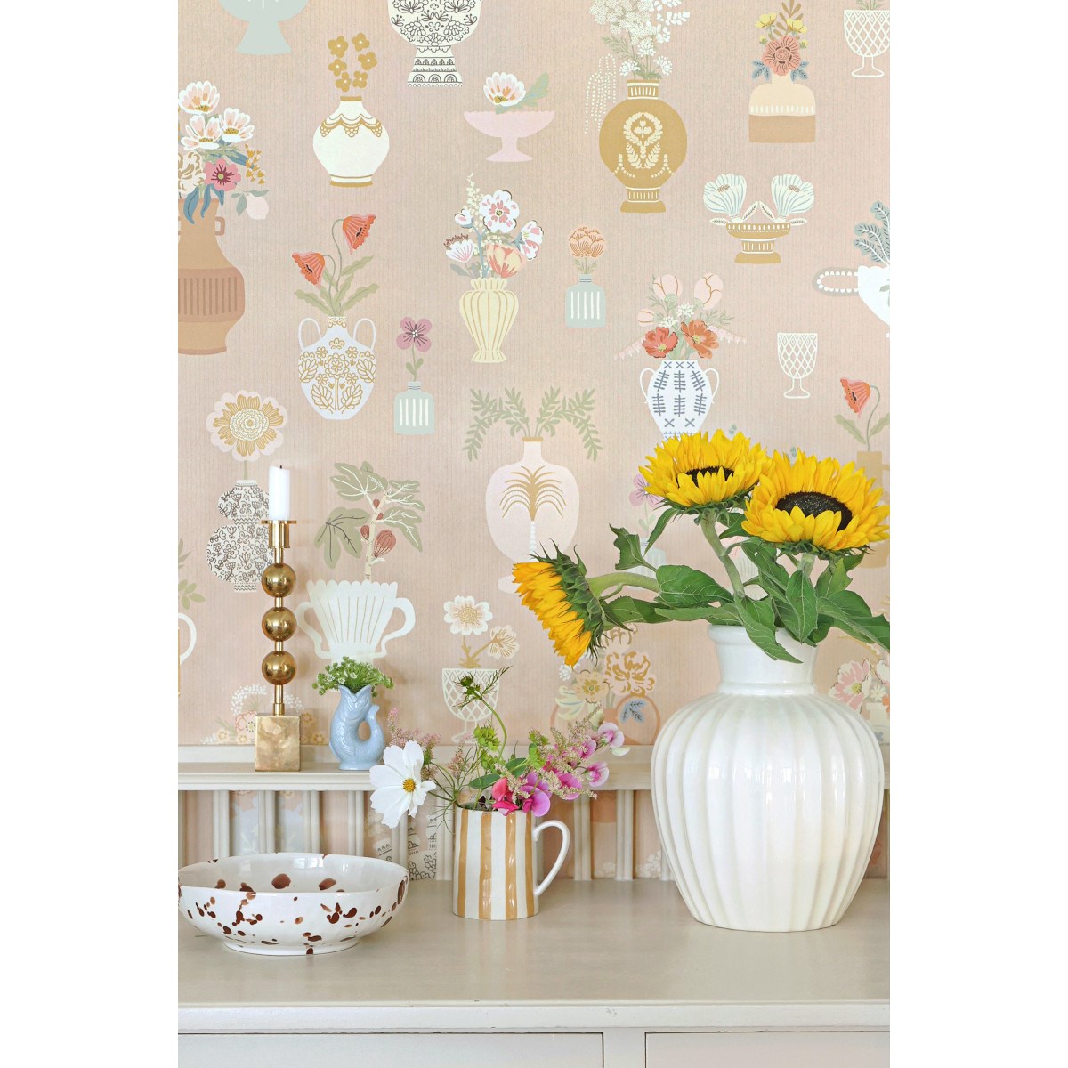 Tapet Floral Daiquiri Blush Terra