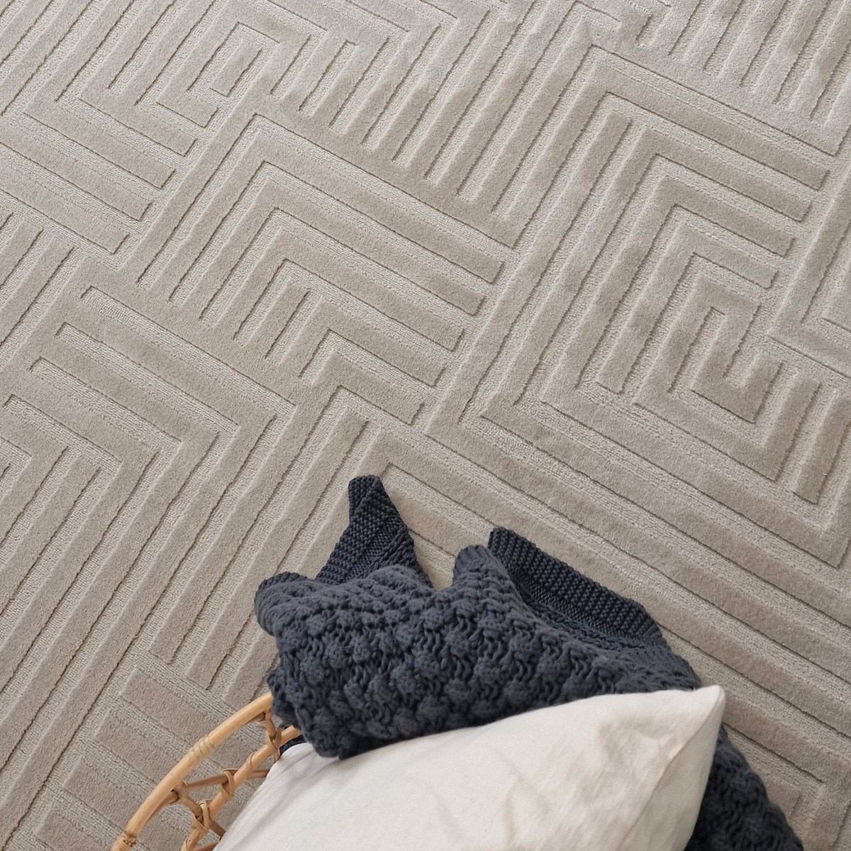 Wiltonmatta Ritz Art Linne Beige, 200x290cm